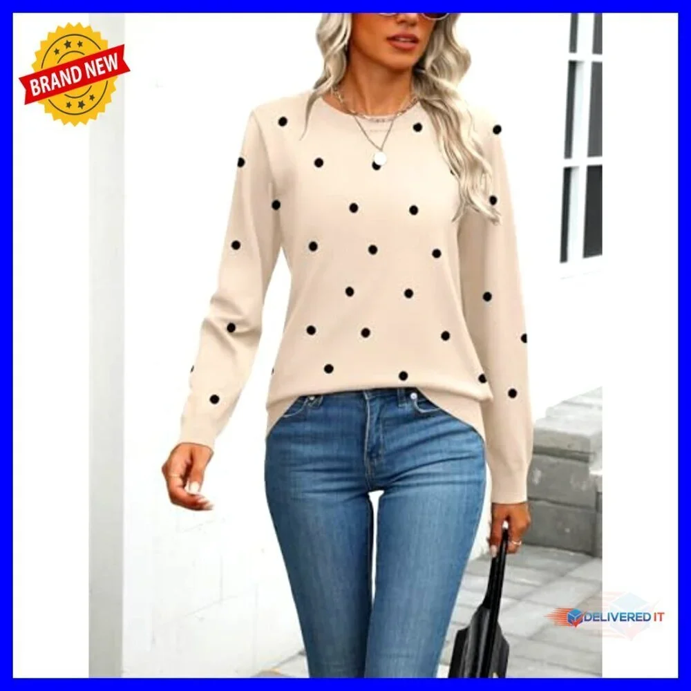 Classic Crew Neck Pullover Sweater Soft Viscose Loose Fit Casual Elegant